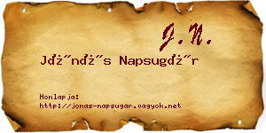 Jónás Napsugár névjegykártya