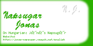 napsugar jonas business card